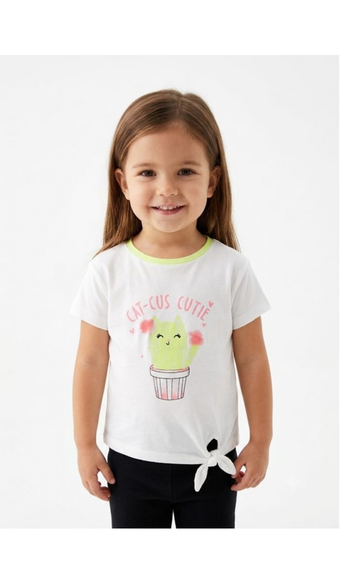 Kız Çocuk Beyaz T-Shirt