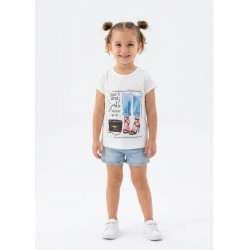 Kız Çocuk Beyaz T-Shirt
