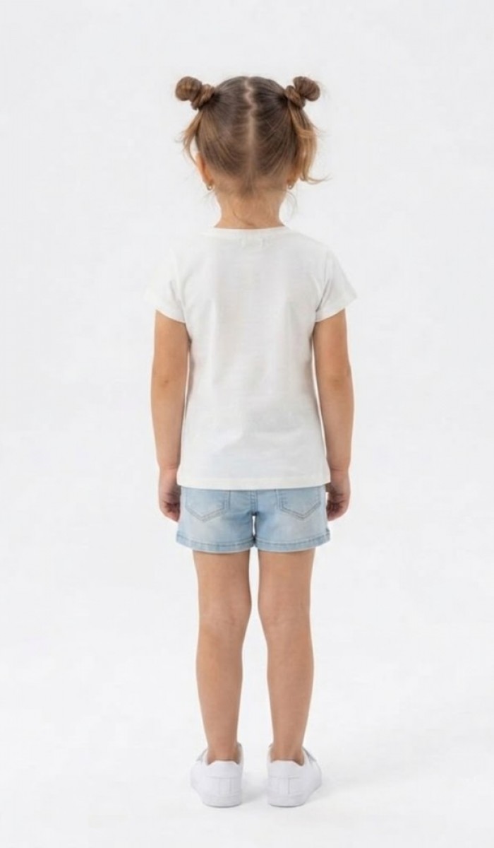 Kız Çocuk Beyaz T-Shirt