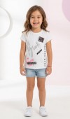 Kız Çocuk Beyaz T-Shirt