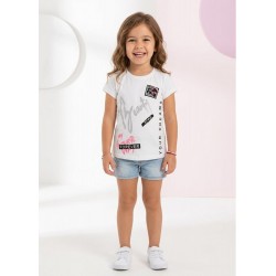 Kız Çocuk Beyaz T-Shirt