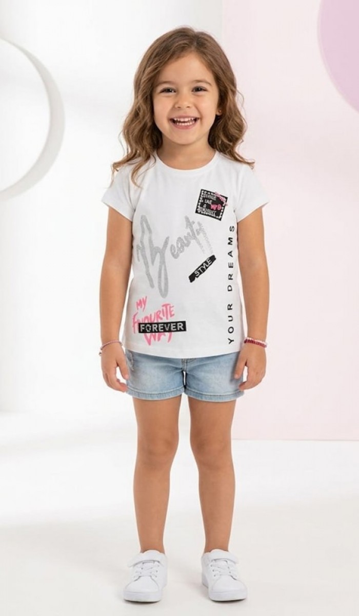 Kız Çocuk Beyaz T-Shirt