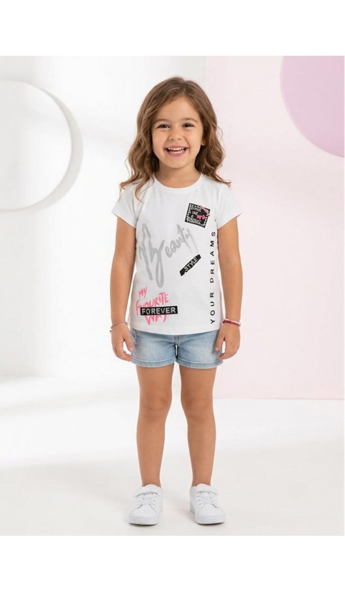 Kız Çocuk Beyaz T-Shirt