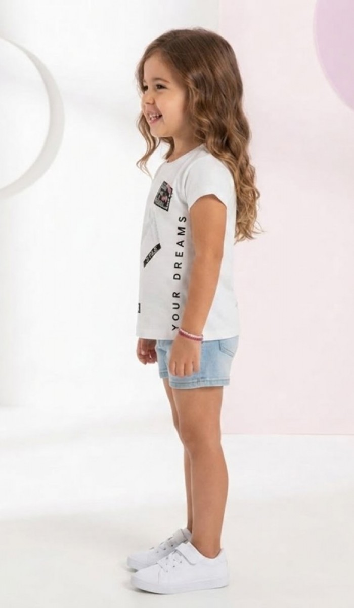 Kız Çocuk Beyaz T-Shirt