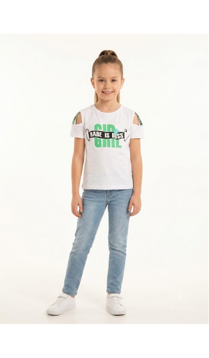 Kız Çocuk Beyaz T-Shirt