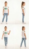 Kız Çocuk Beyaz T-Shirt Kız Çocuk Beyaz T-Shirt