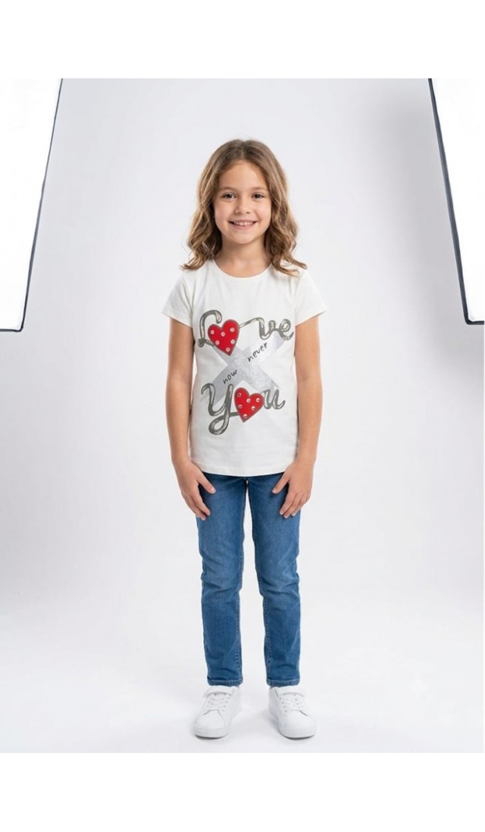 Kız Çocuk Beyaz T-Shirt