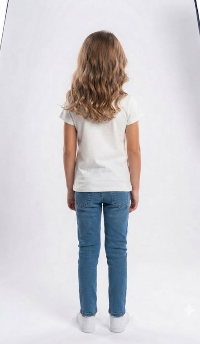Kız Çocuk Beyaz T-Shirt