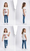 Kız Çocuk Beyaz T-Shirt