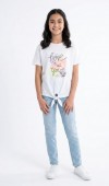 Kız Çocuk Beyaz T-Shirt Kız Çocuk Beyaz T-Shirt
