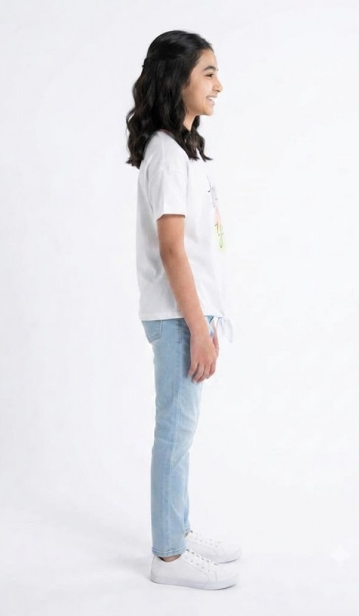Kız Çocuk Beyaz T-Shirt Kız Çocuk Beyaz T-Shirt