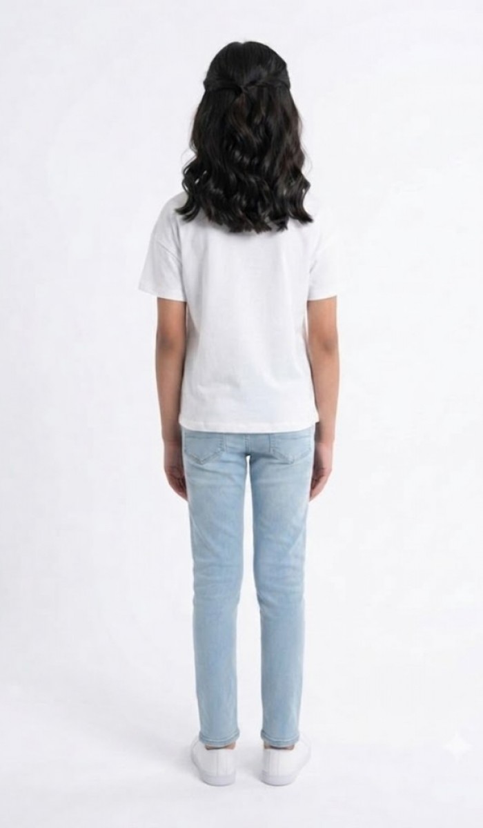 Kız Çocuk Beyaz T-Shirt Kız Çocuk Beyaz T-Shirt