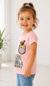Kız Çocuk Pembe T-Shirt 00677PB Kız Çocuk Pembe T-Shirt 00677PB