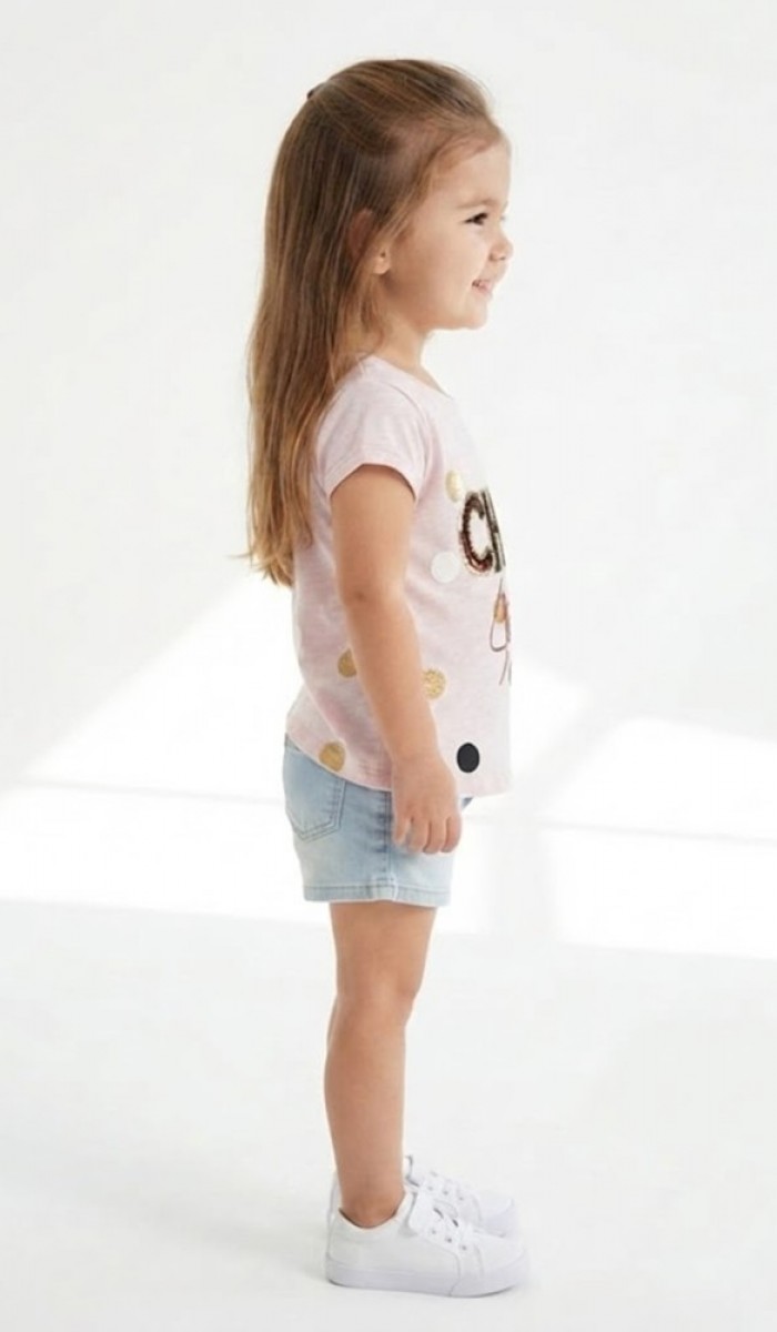 Kız Çocuk Pembe T-Shirt Kız Çocuk Pembe T-Shirt