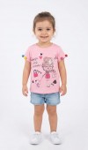 Kız Çocuk Pembe T-Shirt Kız Çocuk Pembe T-Shirt