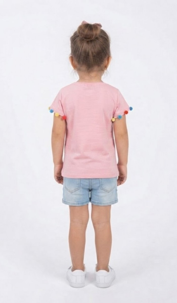 Kız Çocuk Pembe T-Shirt Kız Çocuk Pembe T-Shirt
