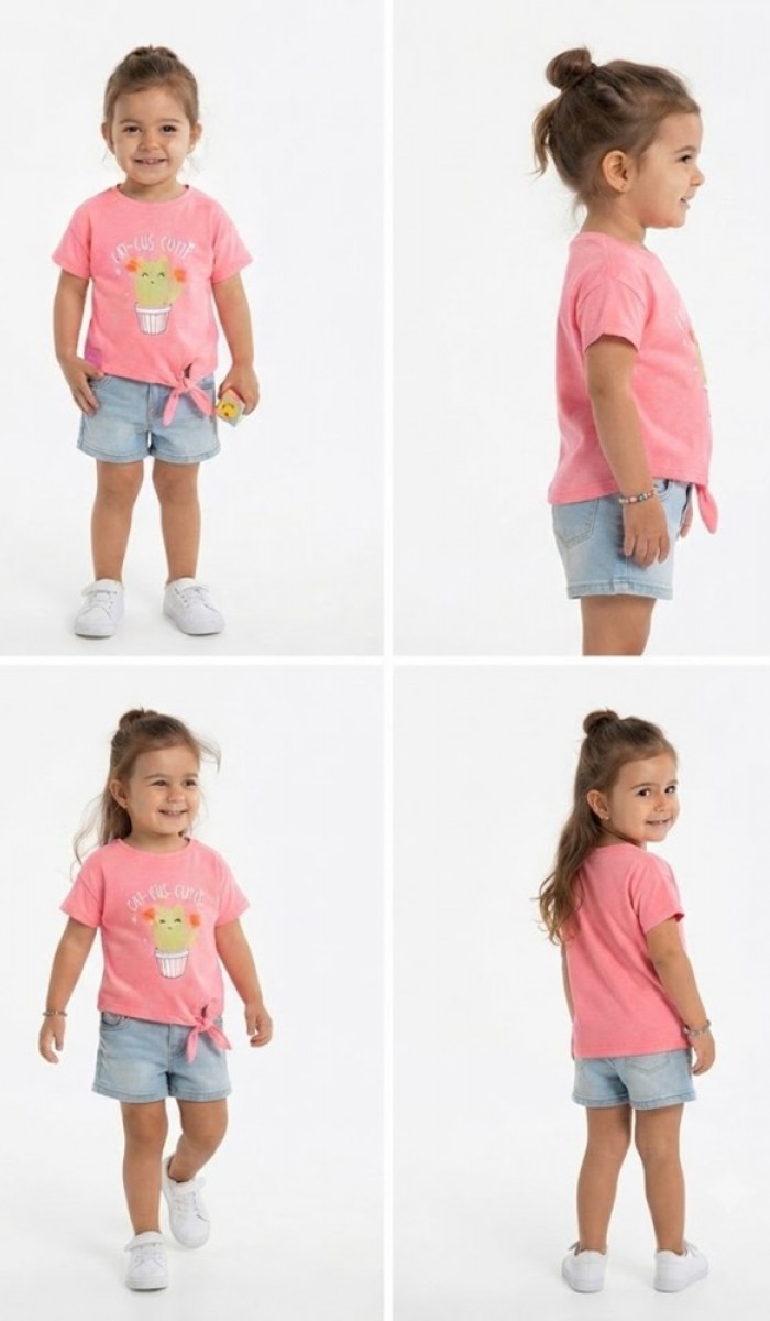 Kız Çocuk Pembe T-Shirt