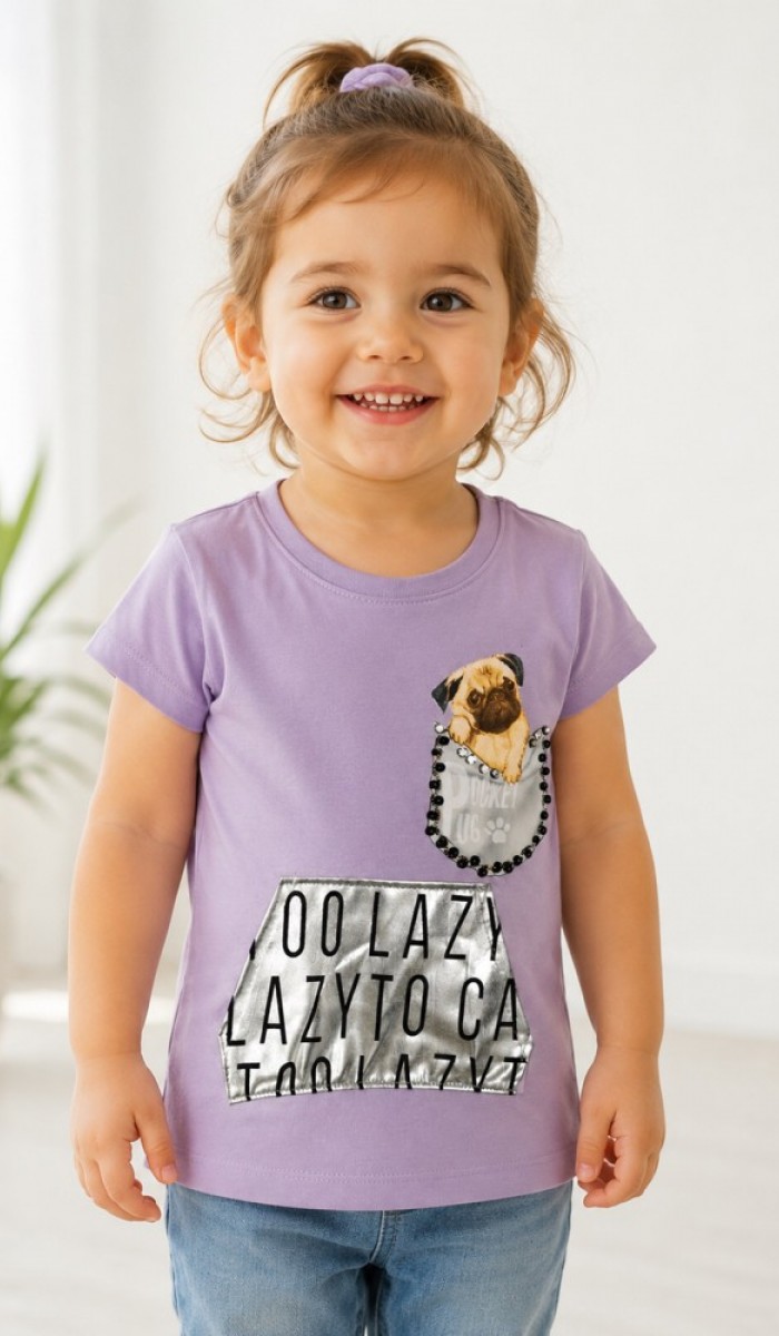 Kız Çocuk Mor T-Shirt