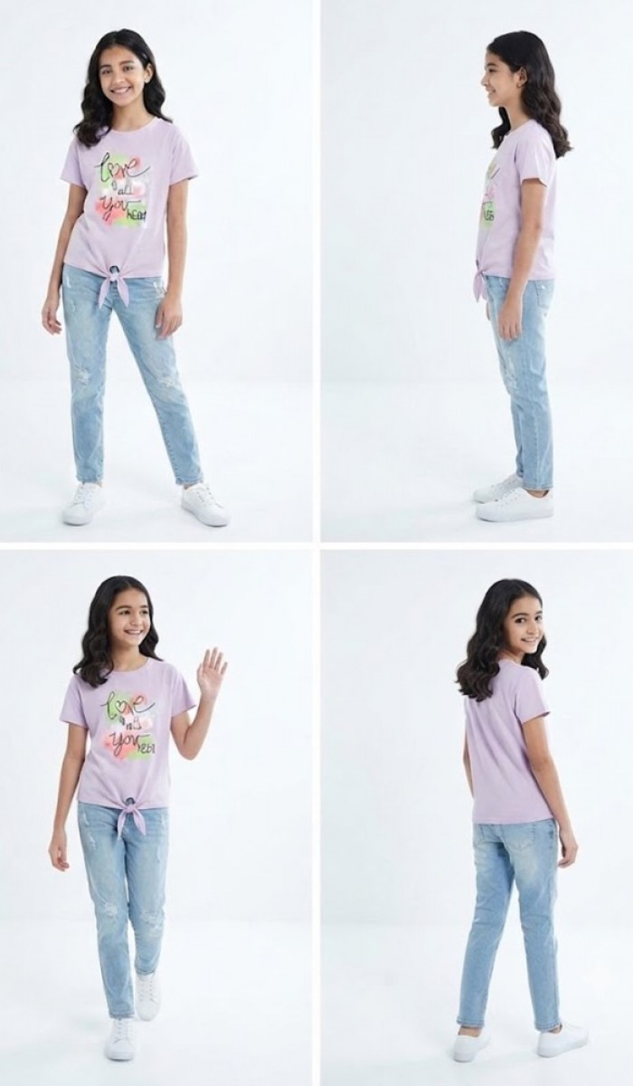 Kız Çocuk Mor T-Shirt