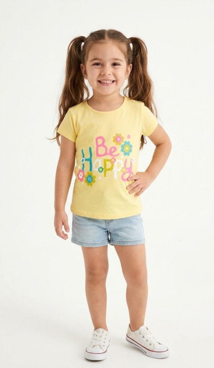 Kız Çocuk Sarı T-Shirt