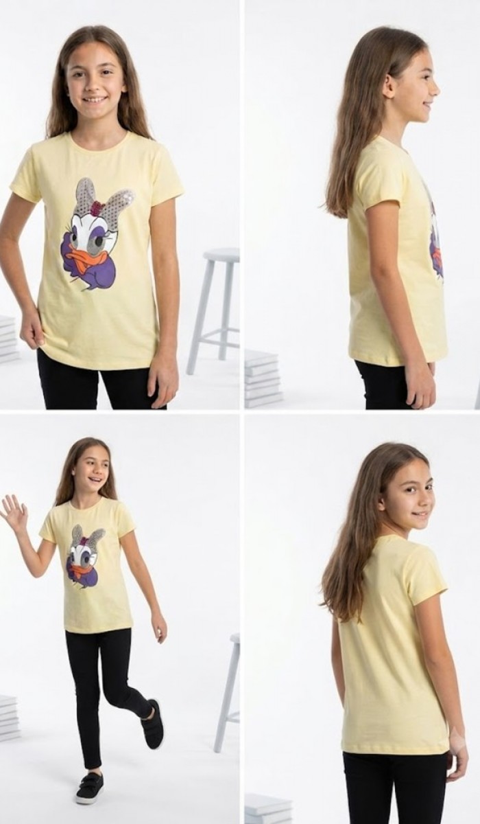 Kız Çocuk Sarı T-Shirt Kız Çocuk Sarı T-Shirt