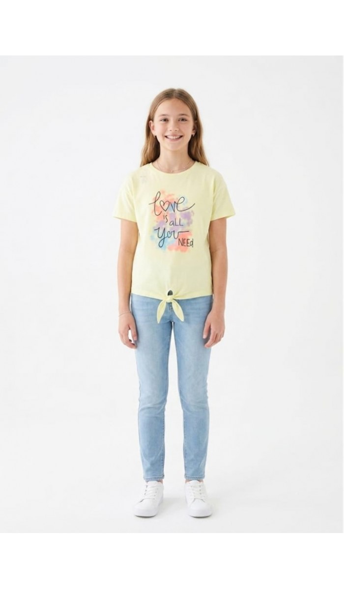 Kız Çocuk Sarı T-Shirt 00666SR Kız Çocuk Sarı T-Shirt 00666SR