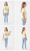 Kız Çocuk Sarı T-Shirt 00666SR Kız Çocuk Sarı T-Shirt 00666SR