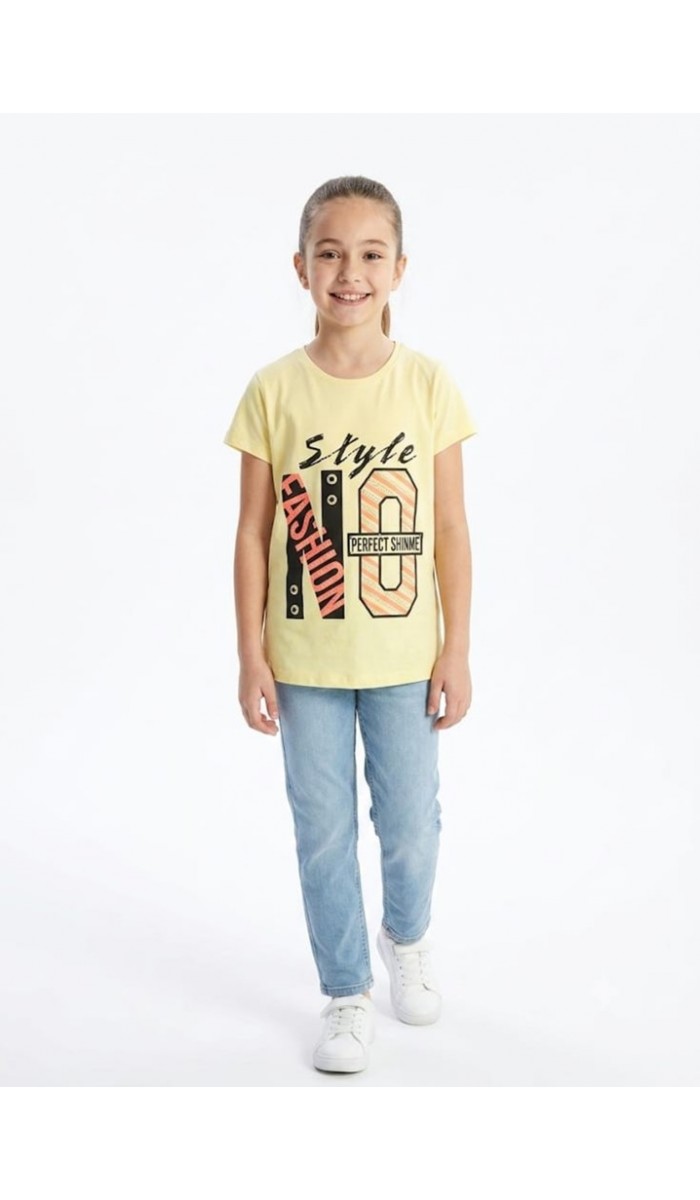Kız Çocuk Sarı T-Shirt Kız Çocuk Sarı T-Shirt