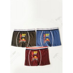 Erkek Çocuk Renkli Pamuklu Boxer 3 ' Lü Paket