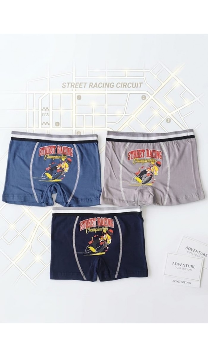 Erkek Çocuk Renkli Pamuklu Boxer 3 ' Lü Paket Erkek Çocuk Renkli Pamuklu Boxer 3 ' Lü Paket