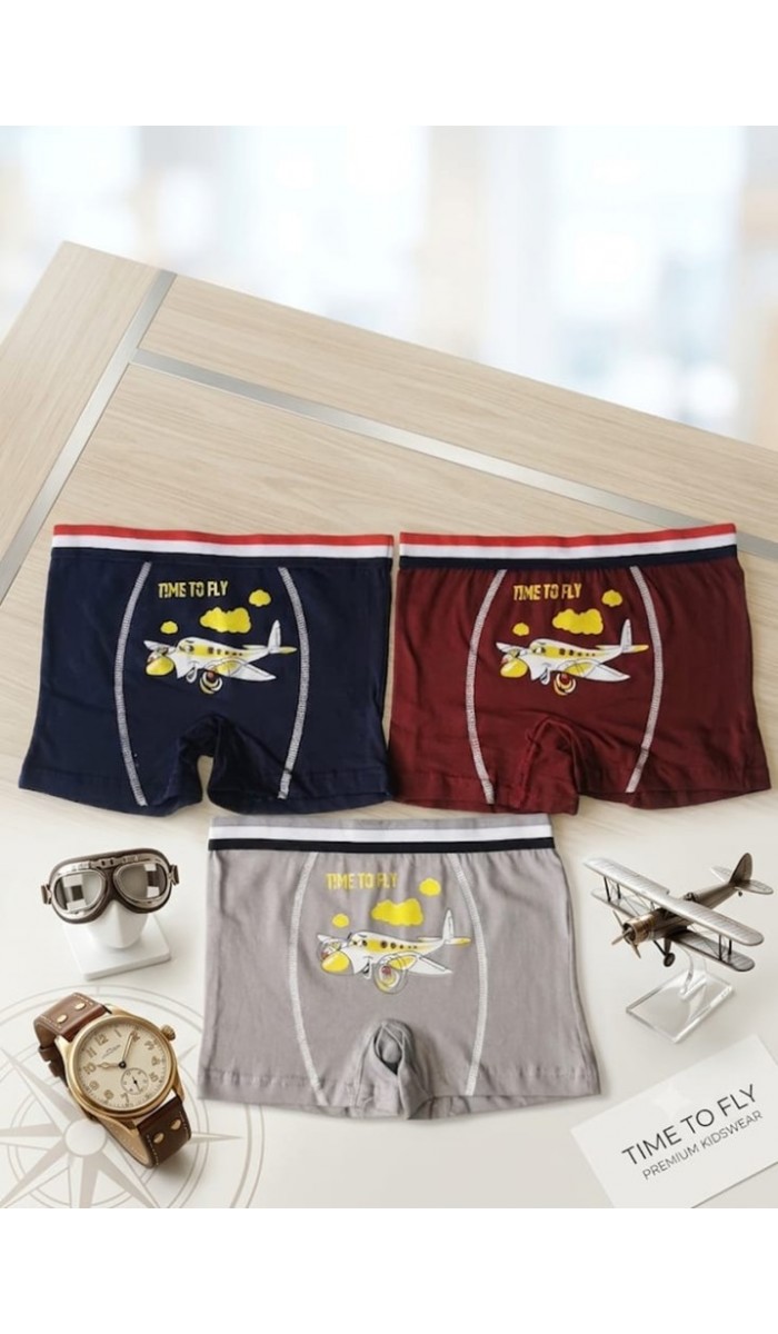 Erkek Çocuk Renkli Pamuklu Boxer 3 ' Lü Paket Erkek Çocuk Renkli Pamuklu Boxer 3 ' Lü Paket