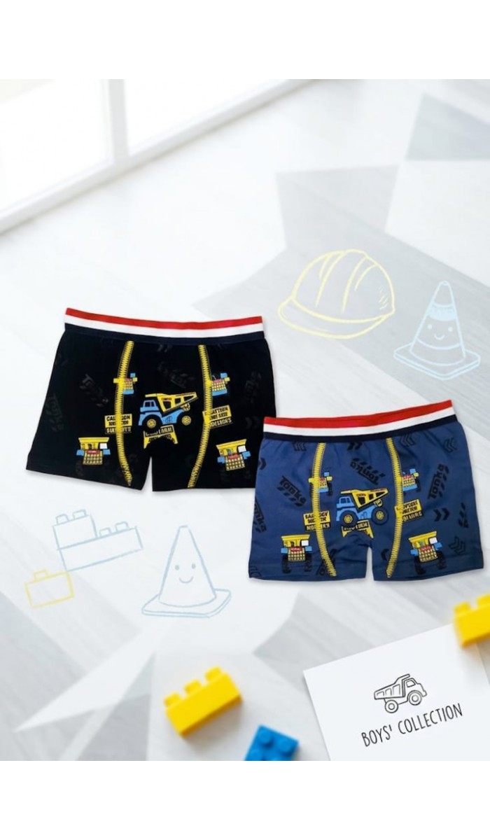 Erkek Çocuk Renkli Pamuklu Boxer 2 ' Li Paket Erkek Çocuk Renkli Pamuklu Boxer 2 ' Li Paket