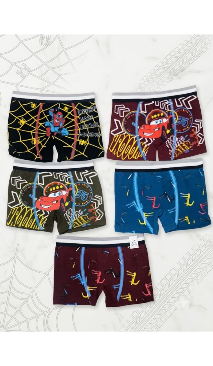 Erkek Çocuk Renkli Pamuklu Boxer 5 ' Li Paket Erkek Çocuk Renkli Pamuklu Boxer 5 ' Li Paket