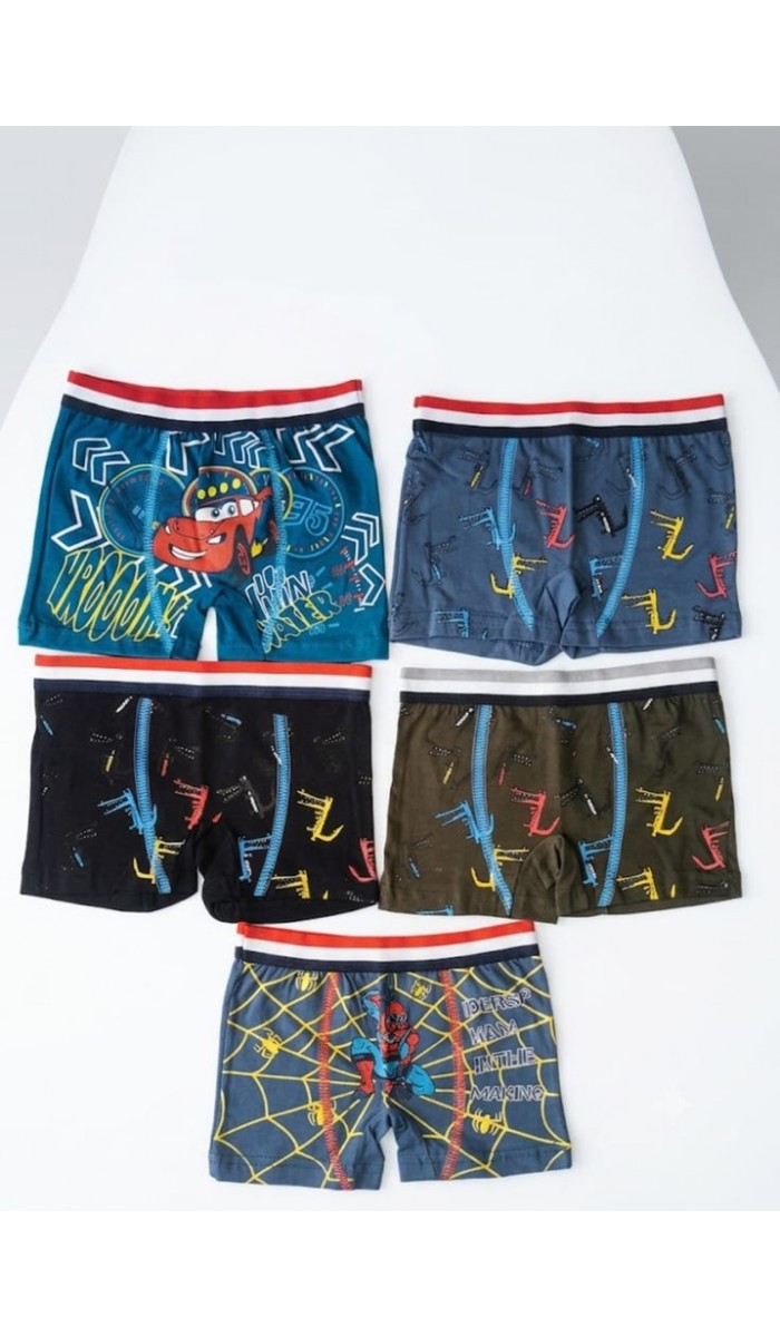 Erkek Çocuk Renkli Pamuklu Boxer 5 ' Li Paket Erkek Çocuk Renkli Pamuklu Boxer 5 ' Li Paket